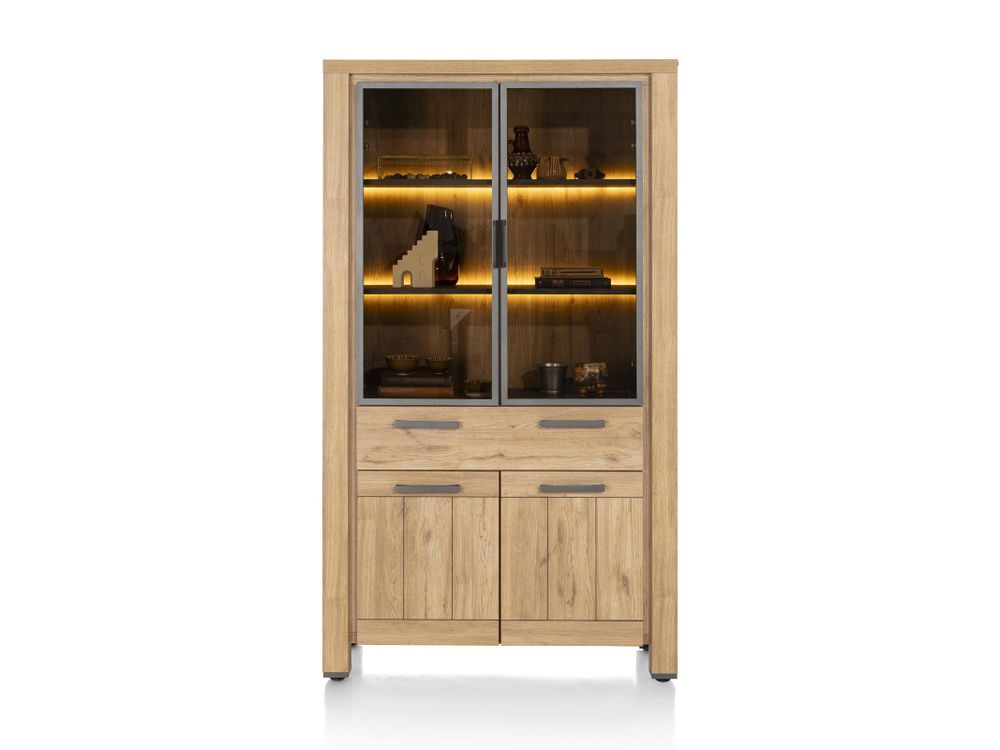 Vitrinekast DELMONTE - Hout/Glas HEH 46970NAT