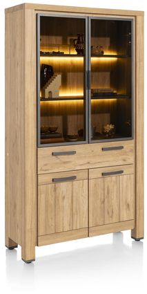 Vitrinekast DELMONTE - Hout/Glas HEH 46970NAT