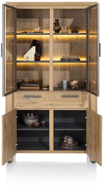 Vitrinekast DELMONTE - Hout/Glas HEH 46970NAT