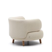 Fauteuil LUISA - Wit fleece KAV S812-10-J33