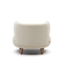 Fauteuil LUISA - Wit fleece KAV S812-10-J33