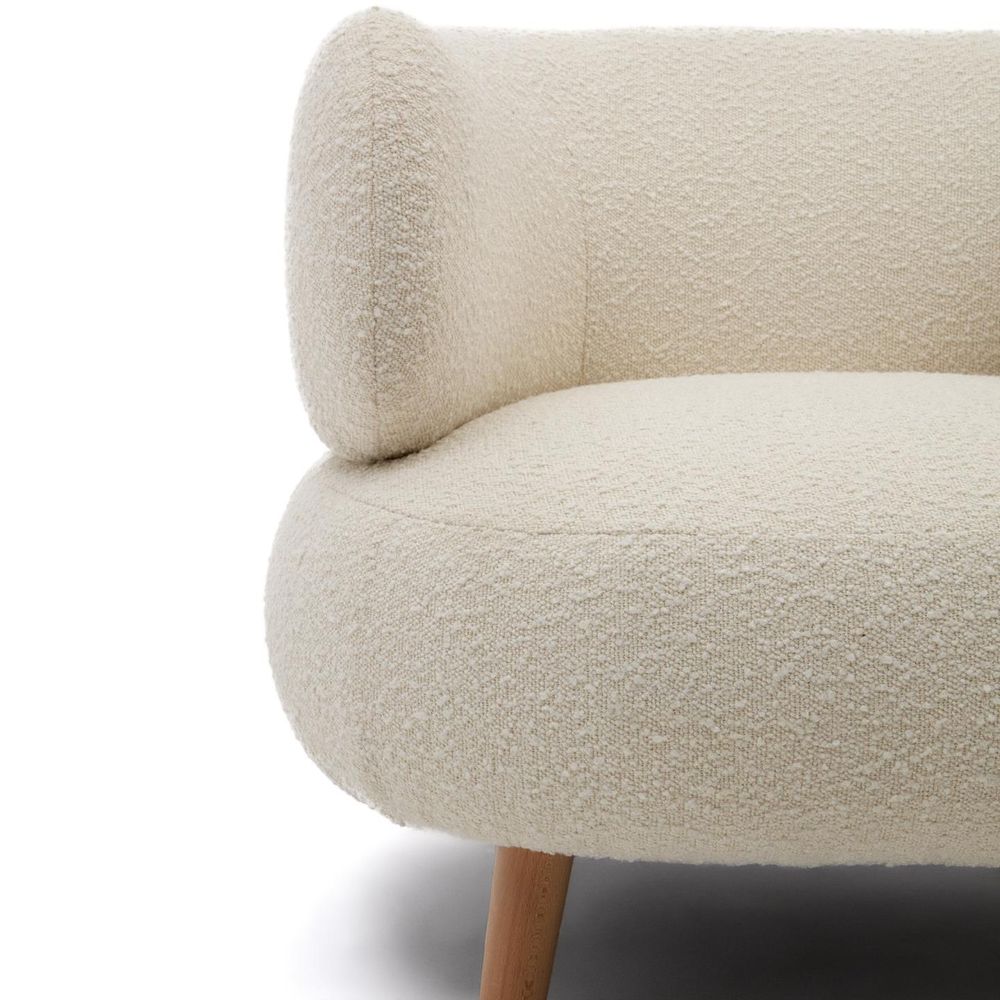 Fauteuil LUISA - Wit fleece KAV S812-10-J33