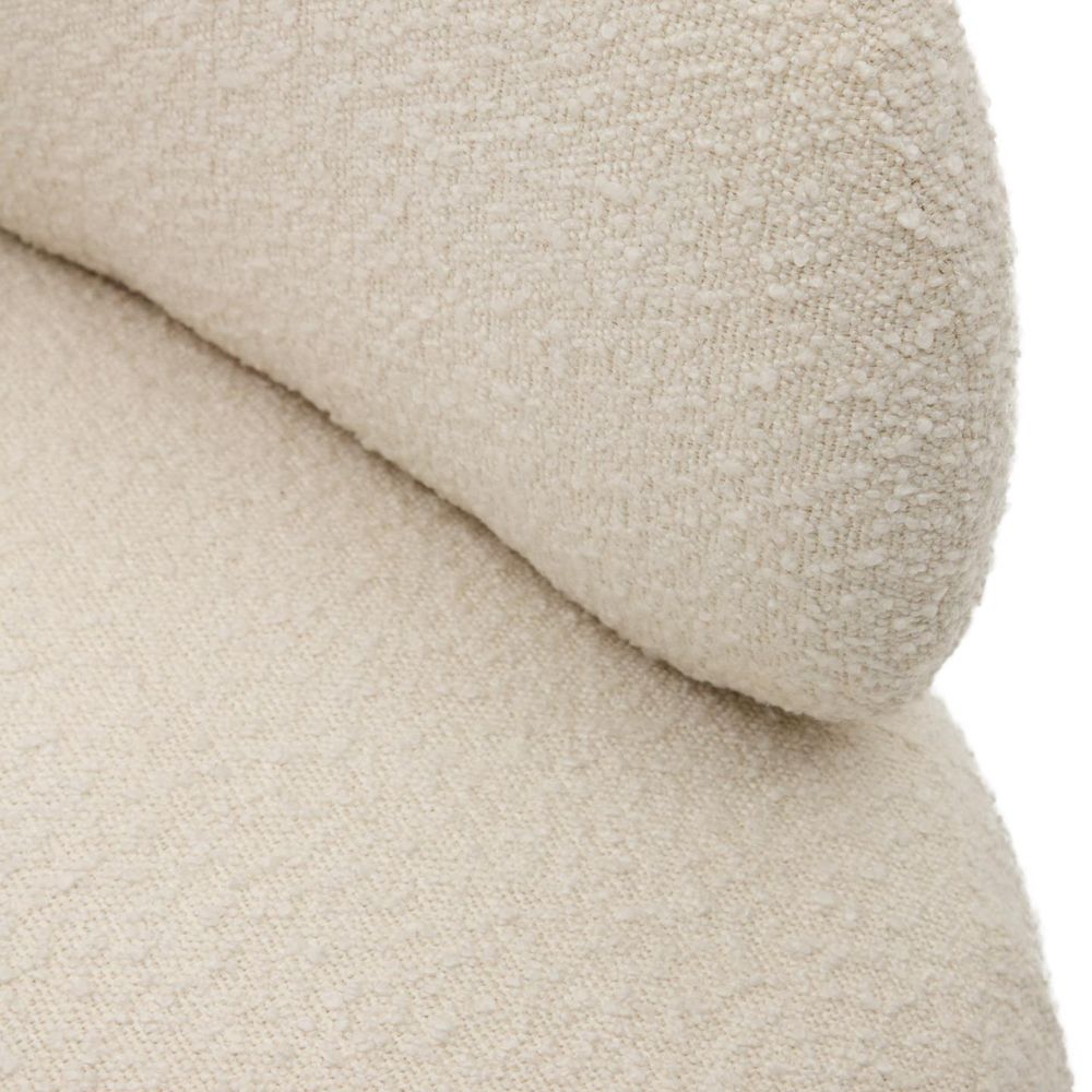 Fauteuil LUISA - Wit fleece KAV S812-10-J33