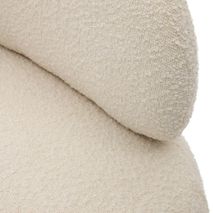 Fauteuil LUISA - Wit fleece KAV S812-10-J33