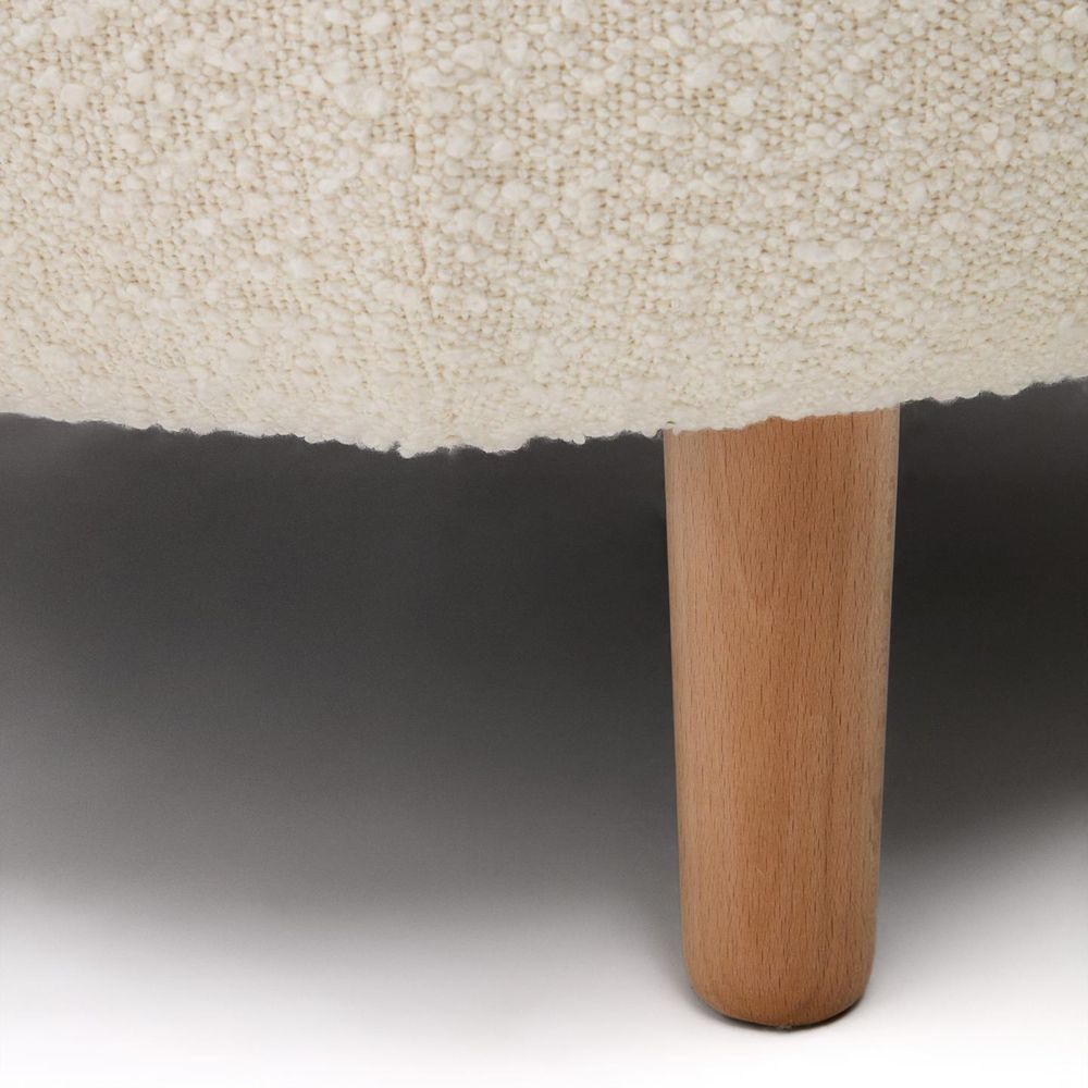 Fauteuil LUISA - Wit fleece KAV S812-10-J33