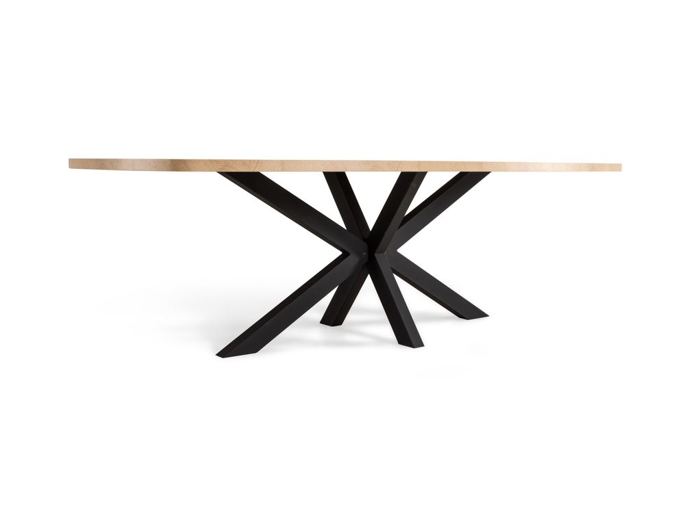 Ovalen eetkamertafel COSTA - Hout/Zwart MXF-251-000539