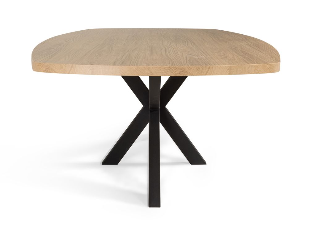Ovalen eetkamertafel COSTA - Hout/Zwart MXF-251-000539