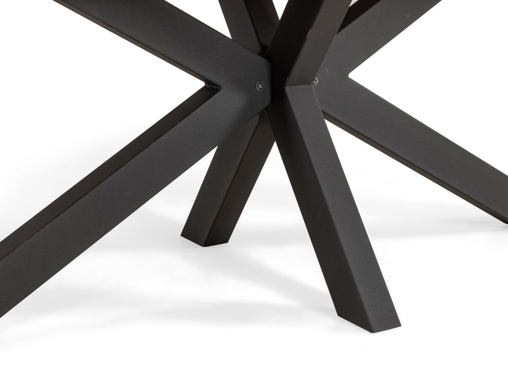 Ovalen eetkamertafel COSTA - Hout/Zwart MXF-251-000539