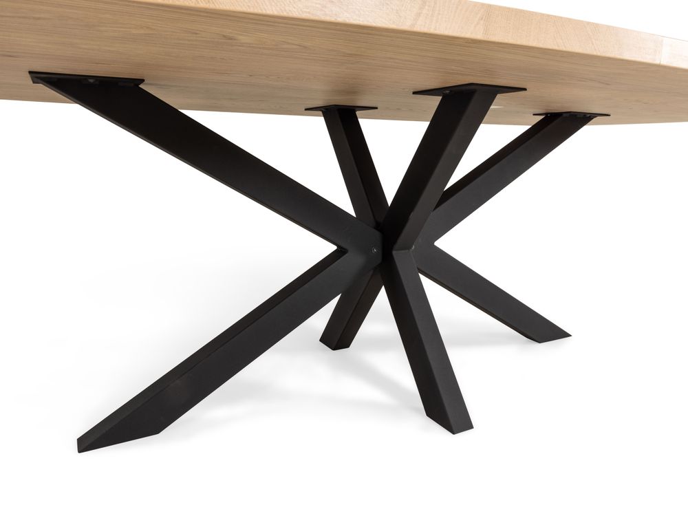 Ovalen eetkamertafel COSTA - Hout/Zwart MXF-251-000539