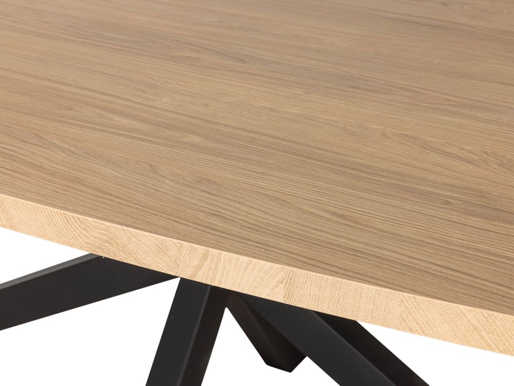 Ovalen eetkamertafel COSTA - Hout/Zwart MXF-251-000539