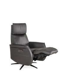 Elektrische relaxfauteuil MATERA - Zwart leder HTL-152-000057-517E