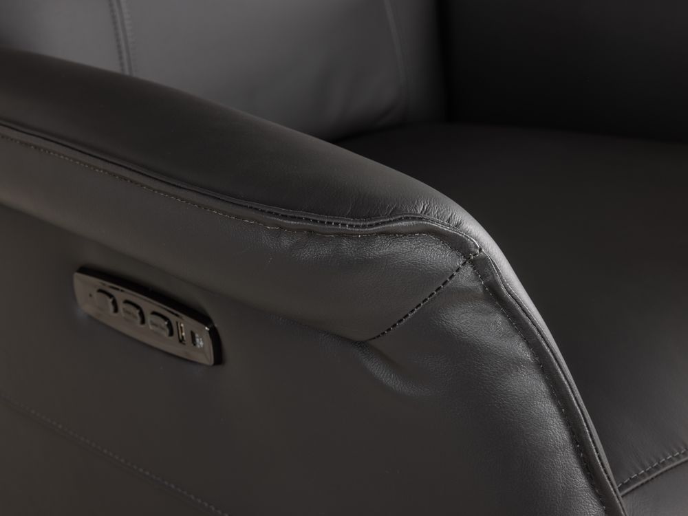 Elektrische relaxfauteuil MATERA - Zwart leder HTL-152-000057-517E