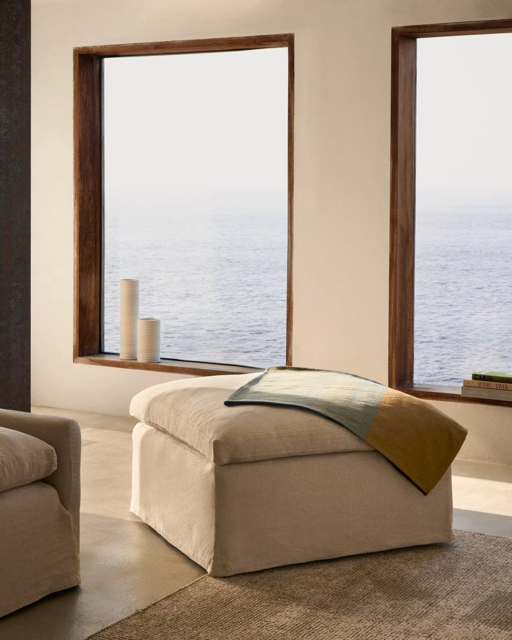 Poef met afneembare hoes ZENIRA - Beige KAV S1500005ED12