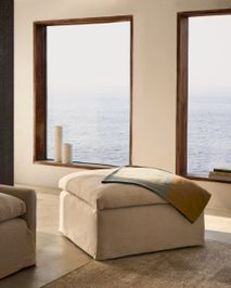 Poef met afneembare hoes ZENIRA - Beige KAV S1500005ED12