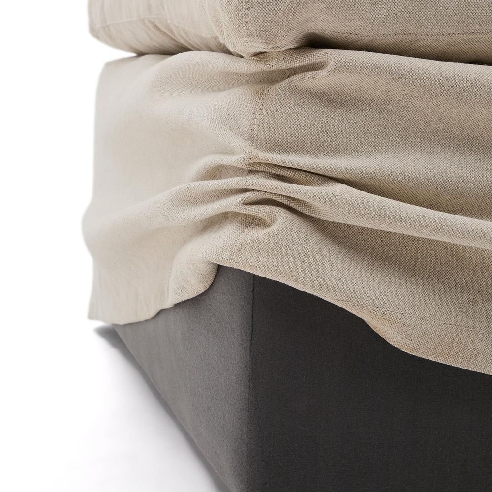 Poef met afneembare hoes ZENIRA - Beige KAV S1500005ED12