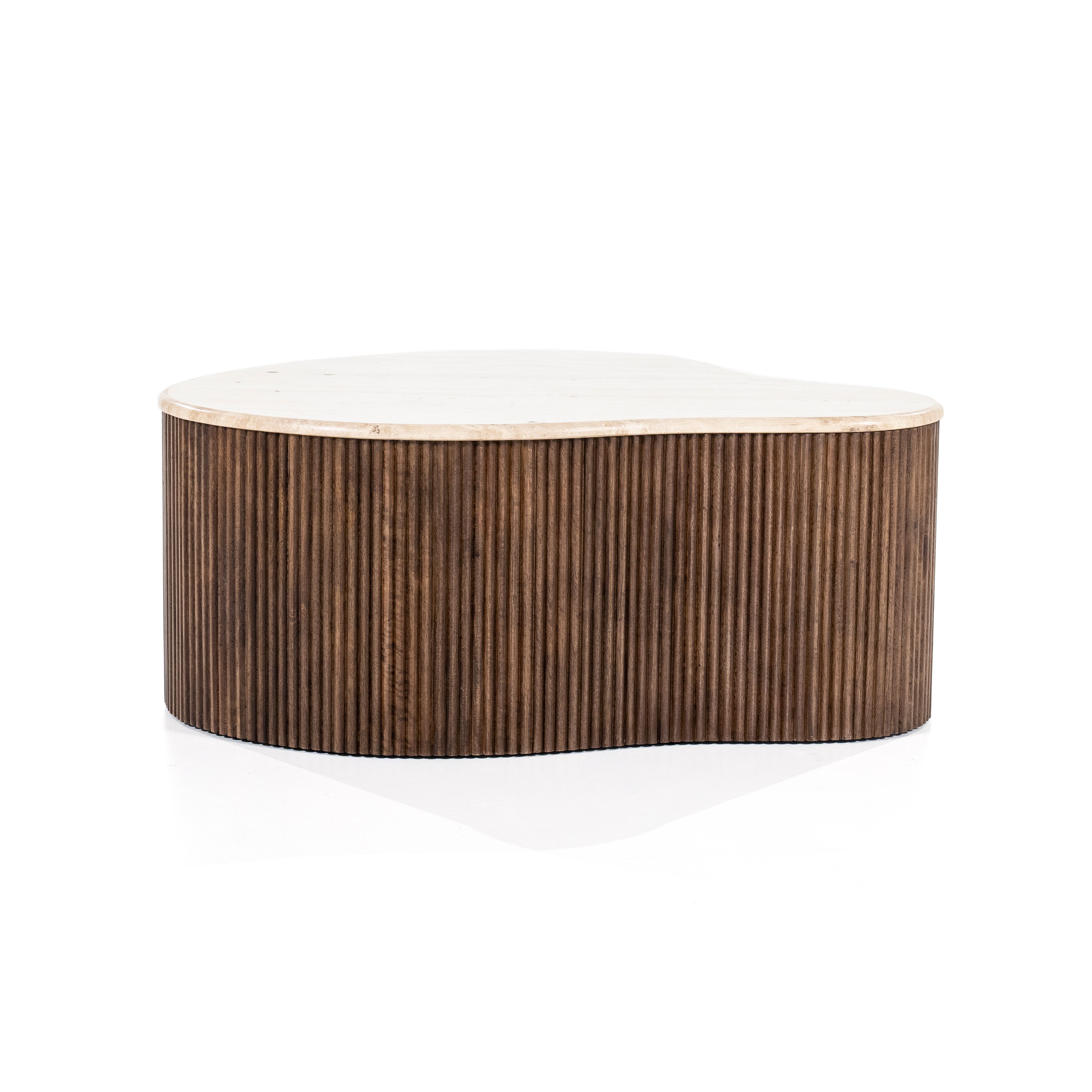 Salontafel MARI - Mangohout/Travertijn ELO 95750