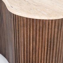 Salontafel MARI - Mangohout/Travertijn ELO 95750