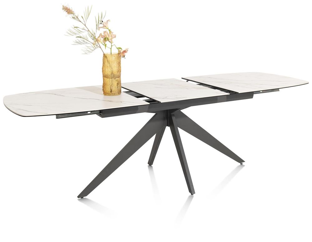 Uitschuifbare eettafel PADOVA - Wit marmer XOO 51650WIT
