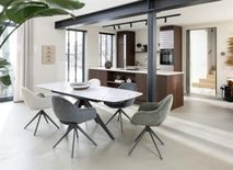 Uitschuifbare eettafel PADOVA - Wit marmer XOO 51650WIT