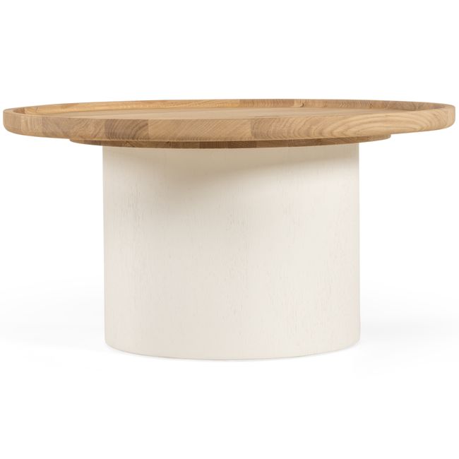 Salontafel SHITAKE - Eiken nature white