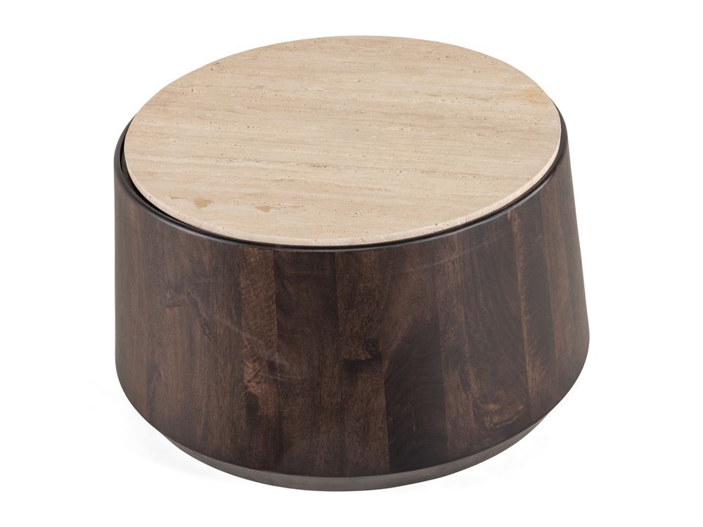 Bijzettafel IOWA - Travertin / Walnoot LFS 147645