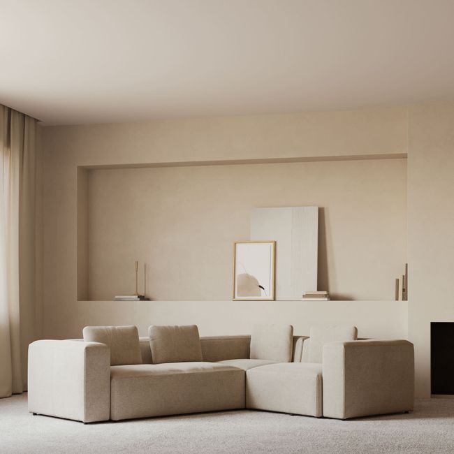 Hoekzetel BLOK - Beige