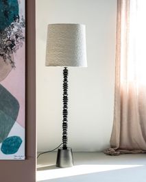 Vloerlamp PULSE - Hout / Wit BBO 230209