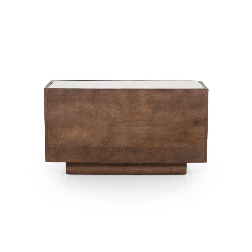 Salontafel HAZEL - Mangohout/Marmer ELO 96103