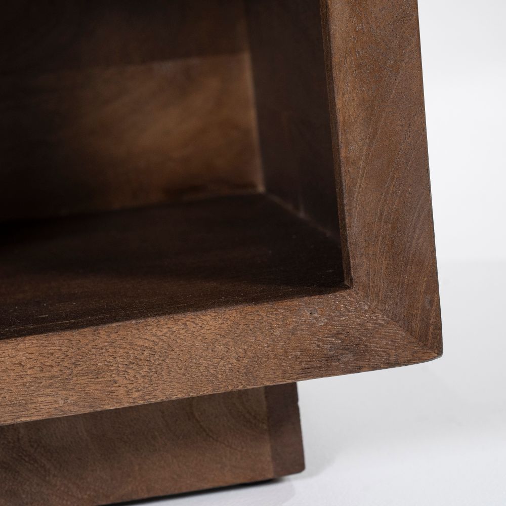 Salontafel HAZEL - Mangohout/Marmer ELO 96103