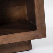 Salontafel HAZEL - Mangohout/Marmer ELO 96103