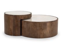 Salontafenset HAZEL - Mangohout/Marmer ELO 96106