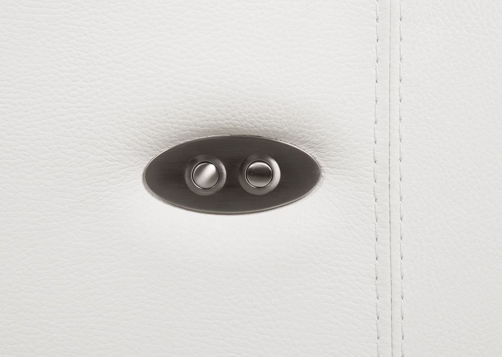 Hoekzetel MAMBO met relax - Leder bianco puro