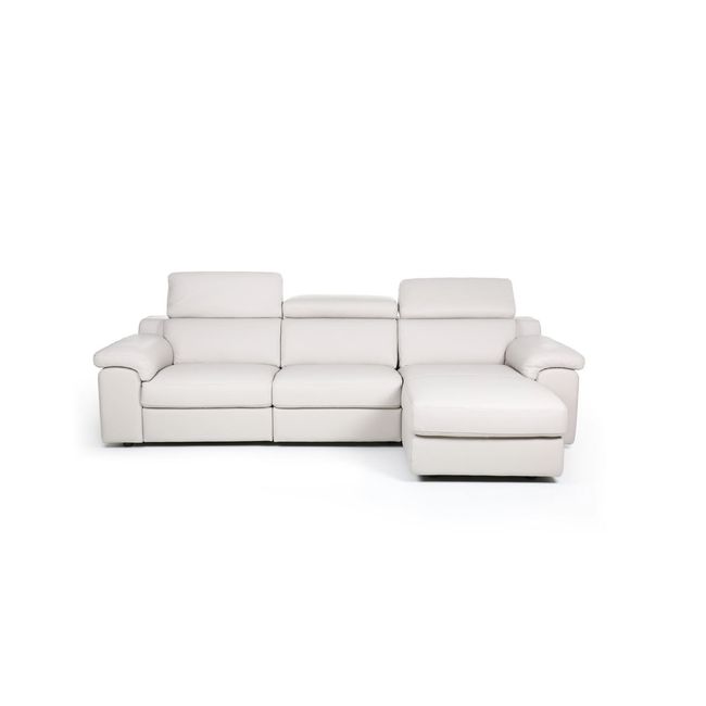 Hoekzetel MAMBO met relax - Leder bianco puro