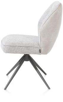 Draaibare eetkamerstoel BELL - Kiezel HEH 48773KIE