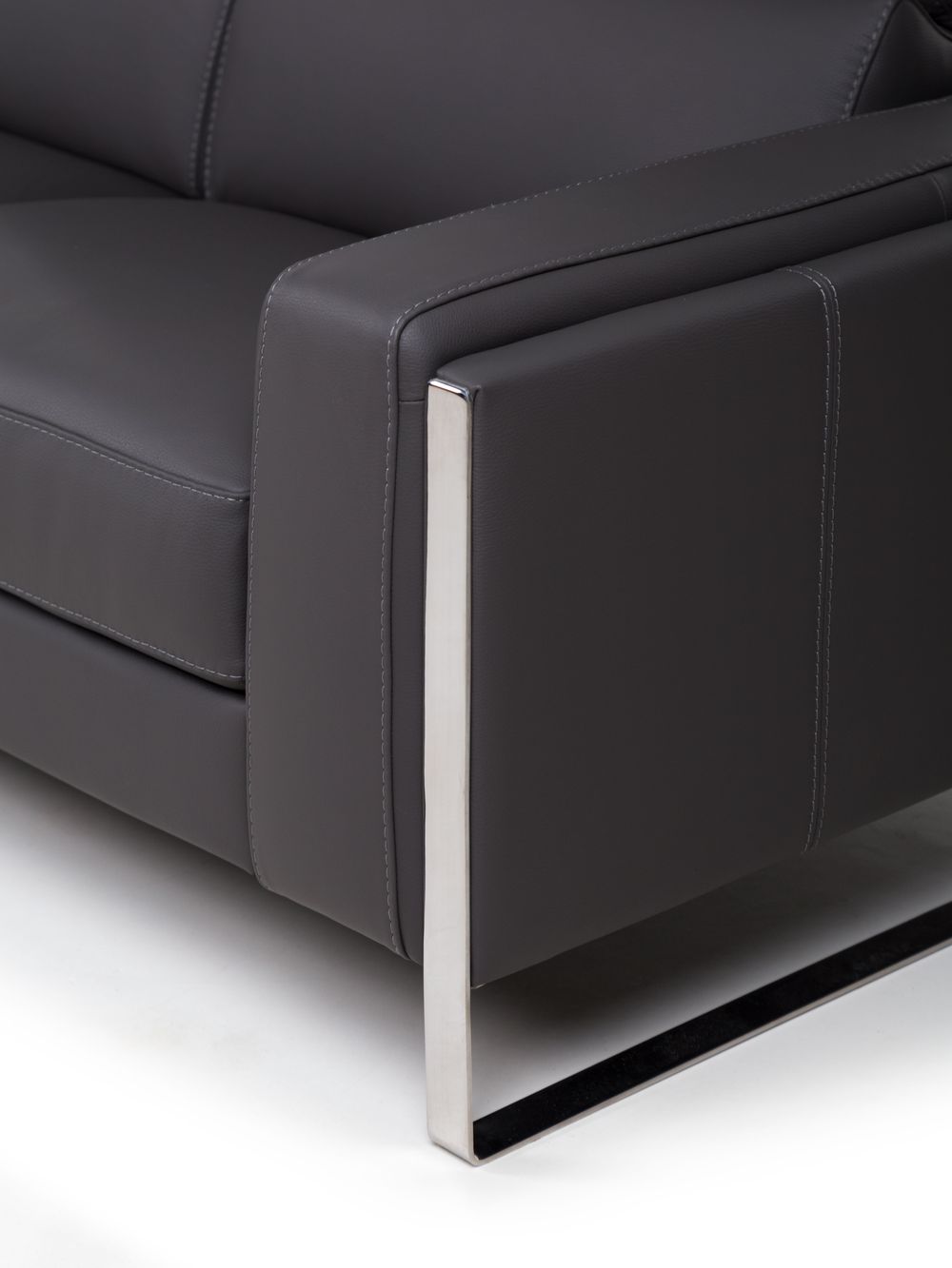 3-zit met 2 elektr. relaxen PIER - Leder gricio sc C-CAL-106-3ZEE-BGS327