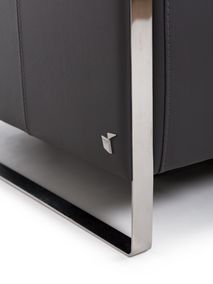 3-zit met 2 elektr. relaxen PIER - Leder gricio sc C-CAL-106-3ZEE-BGS327