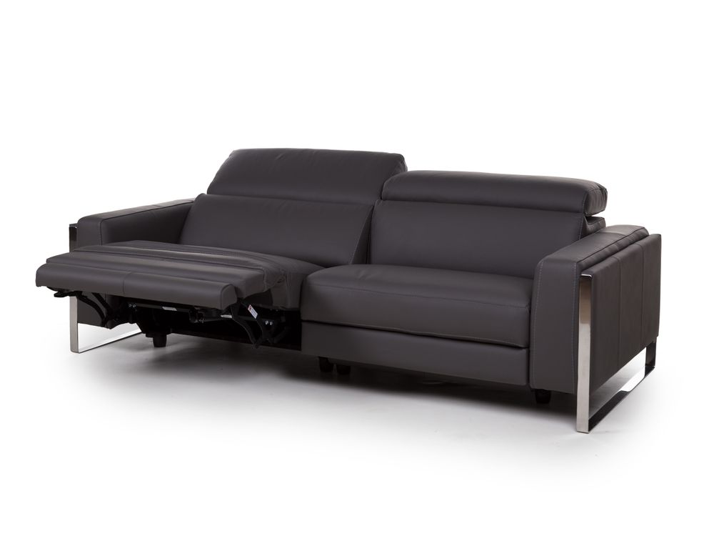3-zit met 2 elektr. relaxen PIER - Leder gricio sc C-CAL-106-3ZEE-BGS327