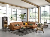 Hoeksalon ELISE - Missouri Cognac C-RIV-44-HKS1