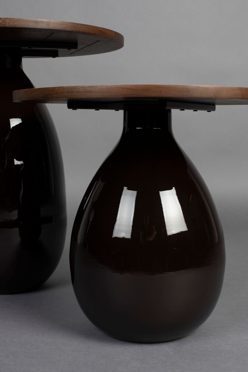 Set van 2 bijzettafels SILVINE - Acaciahout/Metaal ZVR 2300389