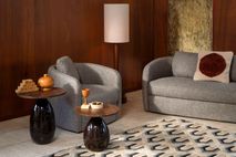 Set van 2 bijzettafels SILVINE - Acaciahout/Metaal ZVR 2300389