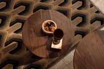 Set van 2 bijzettafels SILVINE - Acaciahout/Metaal ZVR 2300389