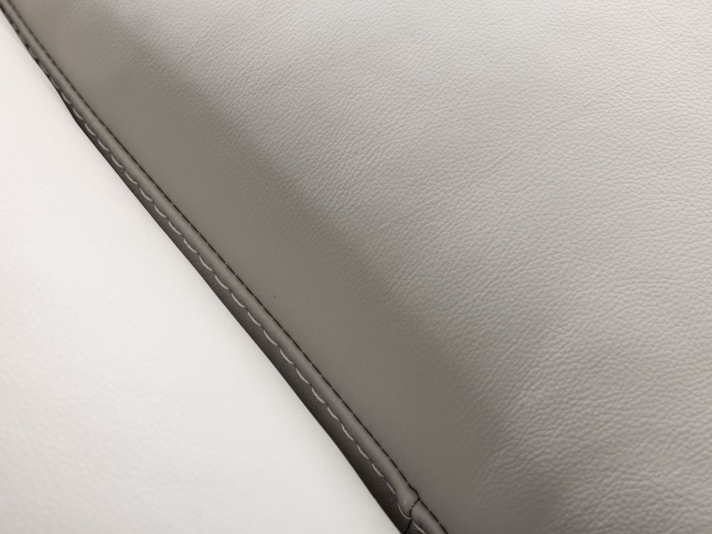 Hoeksalon BOLOGNA - Lichtgrijs leder C-HTL-150-HKS1