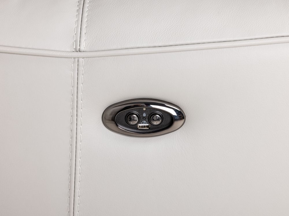 Hoeksalon BOLOGNA - Lichtgrijs leder C-HTL-150-HKS1