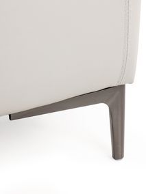 Hoeksalon BOLOGNA - Lichtgrijs leder C-HTL-150-HKS1