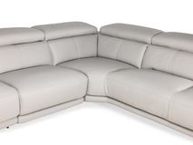 Hoeksalon BOLOGNA - Lichtgrijs leder C-HTL-150-HKS1