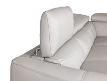 Hoeksalon BOLOGNA - Lichtgrijs leder C-HTL-150-HKS1