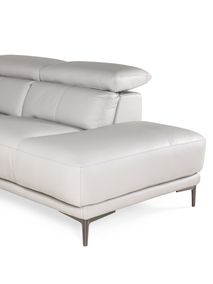 Hoeksalon BOLOGNA - Lichtgrijs leder C-HTL-150-HKS1