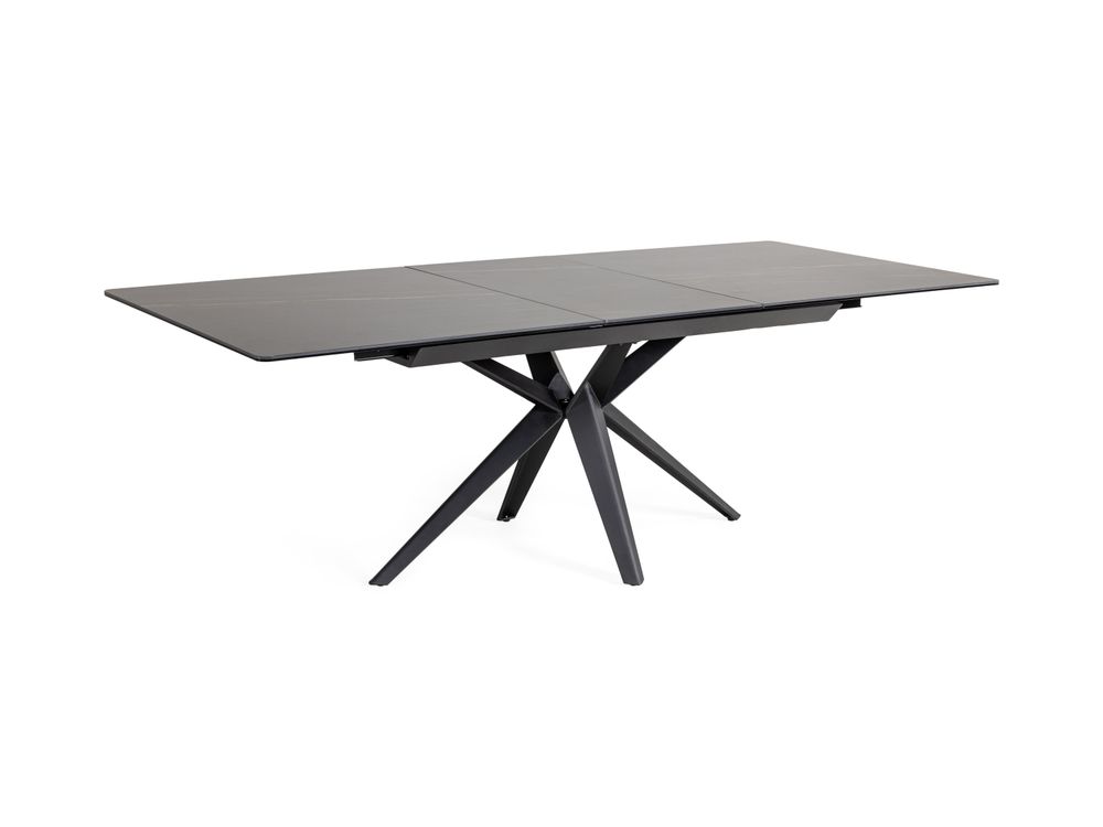 Eetkamertafel elektr. uitschuifbaar HAKU - Matt Bl MED HA T18-MB402