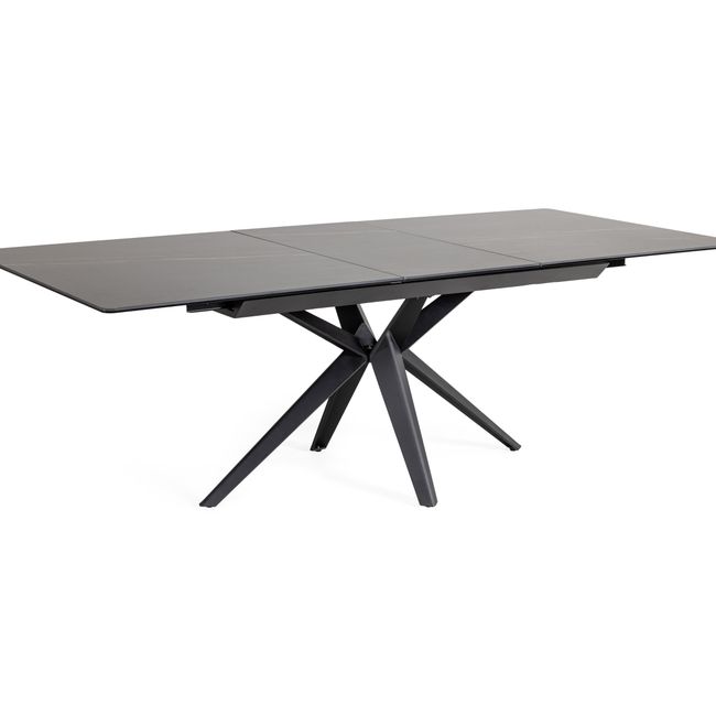 Eetkamertafel elektr. uitschuifbaar HAKU - Matt Bl