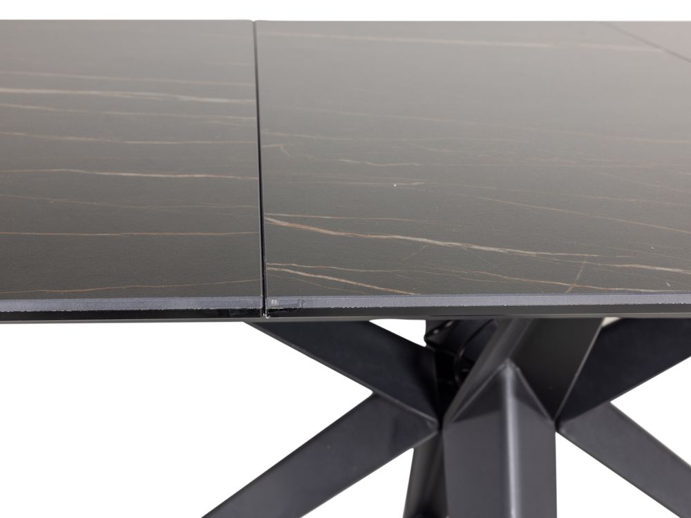 Eetkamertafel elektr. uitschuifbaar HAKU - Matt Bl MED HA T18-MB402